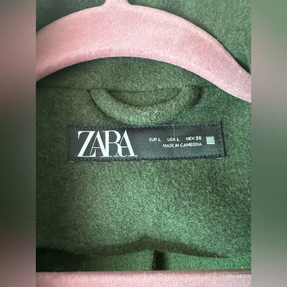 Zara Woman’s Forest Green Wool Blazer - Picture 2 of 9
